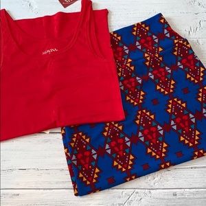 Lularoe Cassie and Merona Tank Outfit